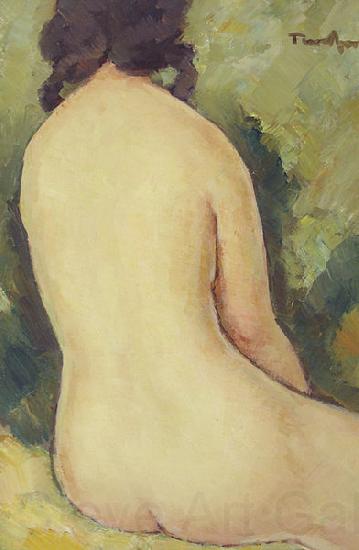 Nicolae Tonitza Nud, semnat dreapta sus cu negru, ulei pe carton. Norge oil painting art